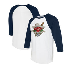 Tampa Bay Rays Tiny Turnip Unisex Tattoo Rose 3/4-Sleeve Raglan T-Shirt | MLB Sale