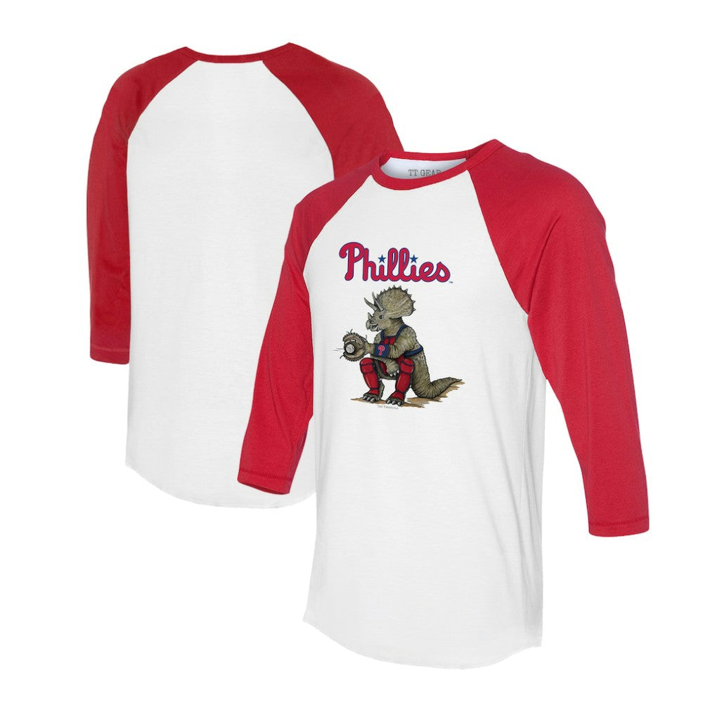 Philadelphia Phillies Tiny Turnip Unisex Triceratops 3/4-Sleeve Raglan T-Shirt | MLB US