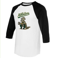 Athletics Tiny Turnip Unisex Triceratops 3/4-Sleeve Raglan T-Shirt | MLB Discount