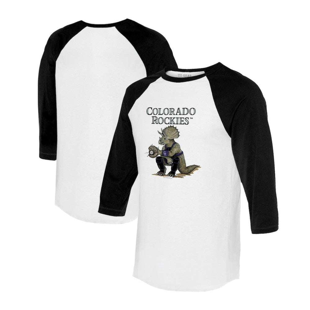 Colorado Rockies Tiny Turnip Unisex Triceratops 3/4-Sleeve Raglan T-Shirt | MLB Outlet
