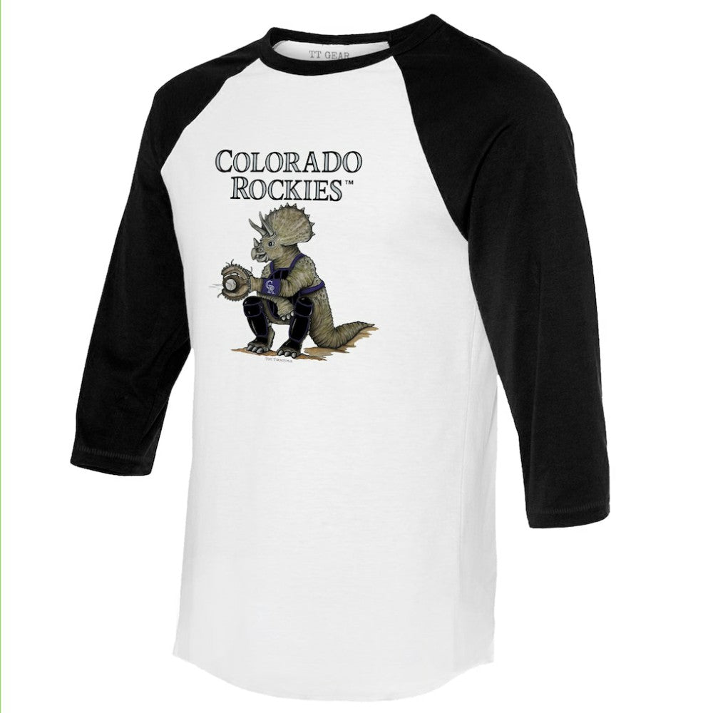 Colorado Rockies Tiny Turnip Unisex Triceratops 3/4-Sleeve Raglan T-Shirt | MLB Outlet