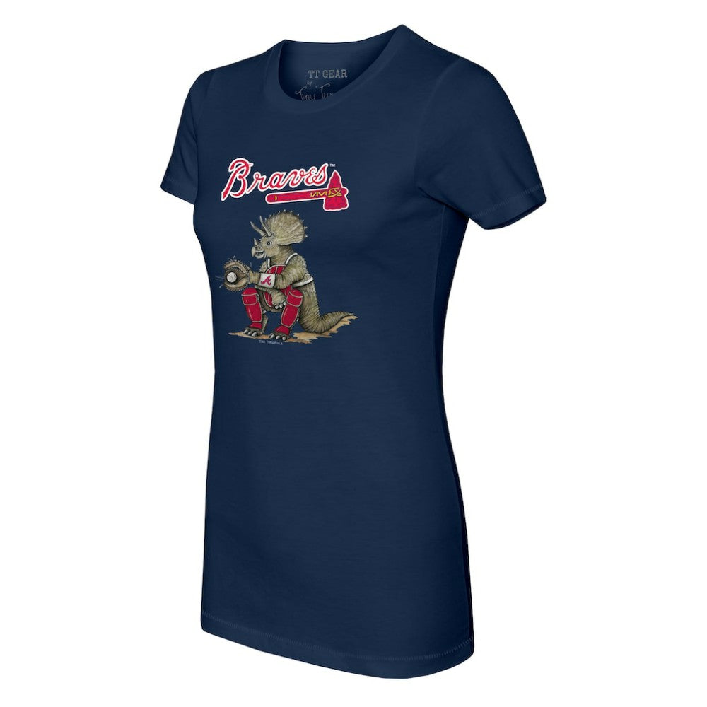 Atlanta Braves Tiny Turnip Women's Triceratops T-Shirt | MLB On Sale