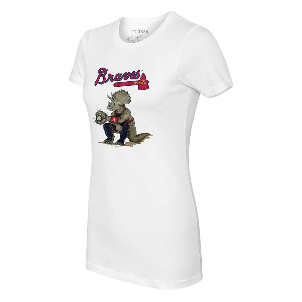 Atlanta Braves Tiny Turnip Women's Triceratops T-Shirt | MLB Discount