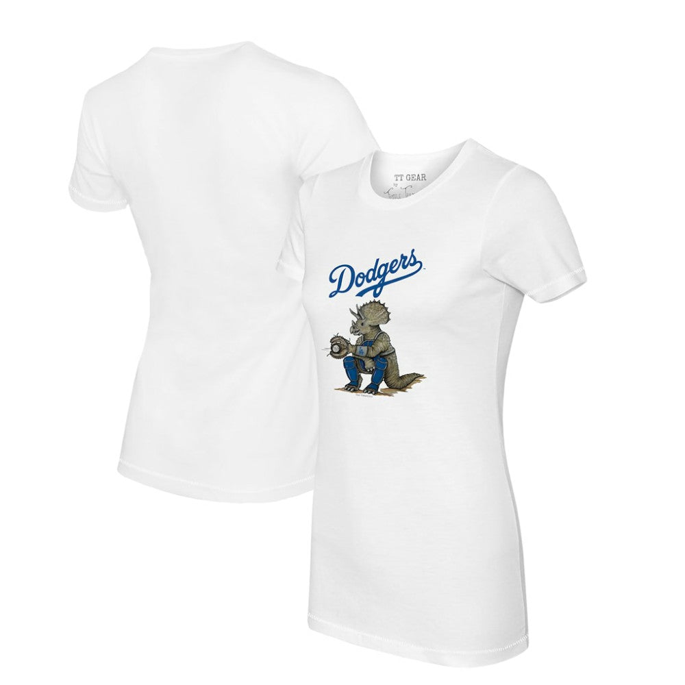 Los Angeles Dodgers Tiny Turnip Women's Triceratops T-Shirt | MLB US