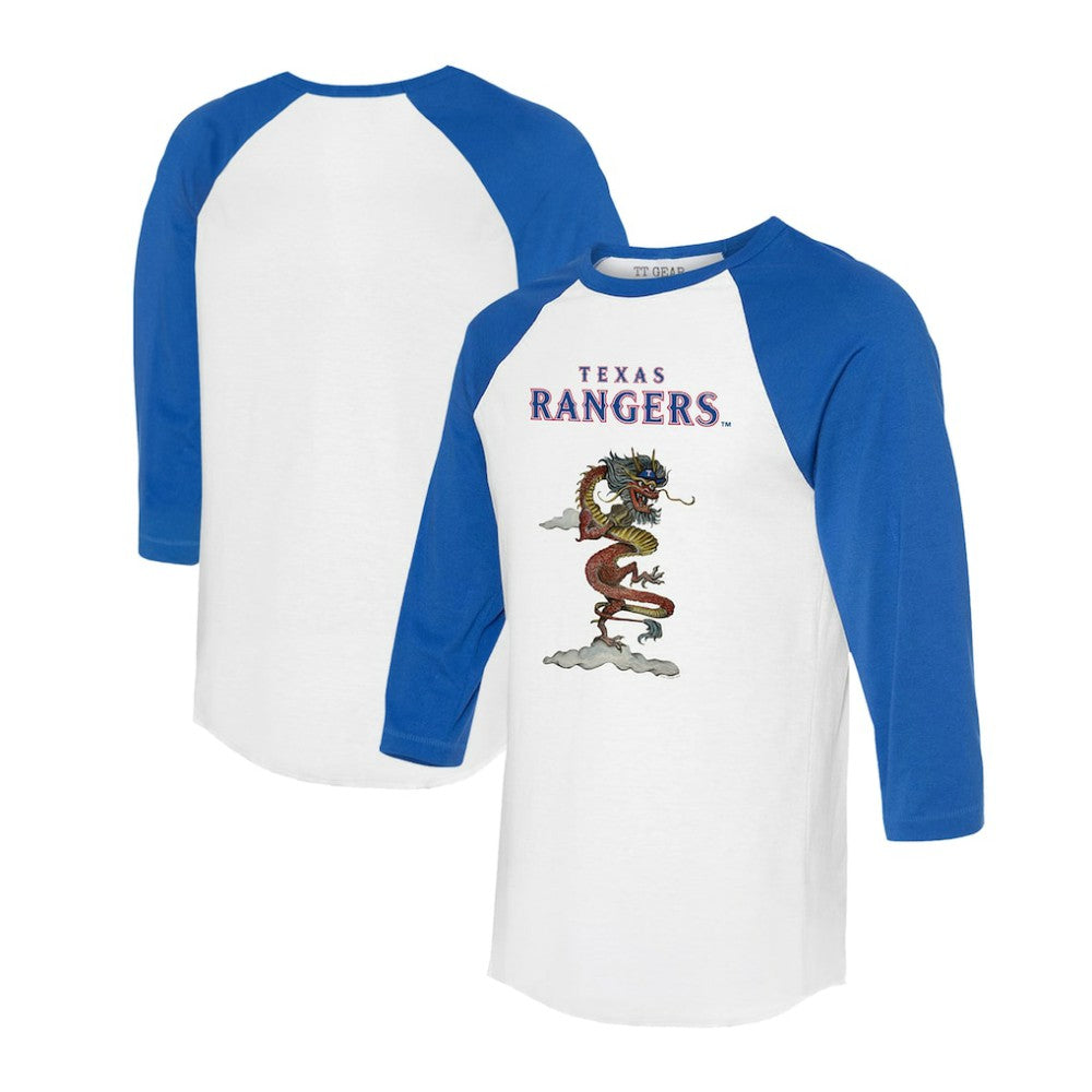 Texas Rangers Tiny Turnip Unisex 2024 Year of the Dragon 3/4-Sleeve Raglan T-Shirt | MLB Shop