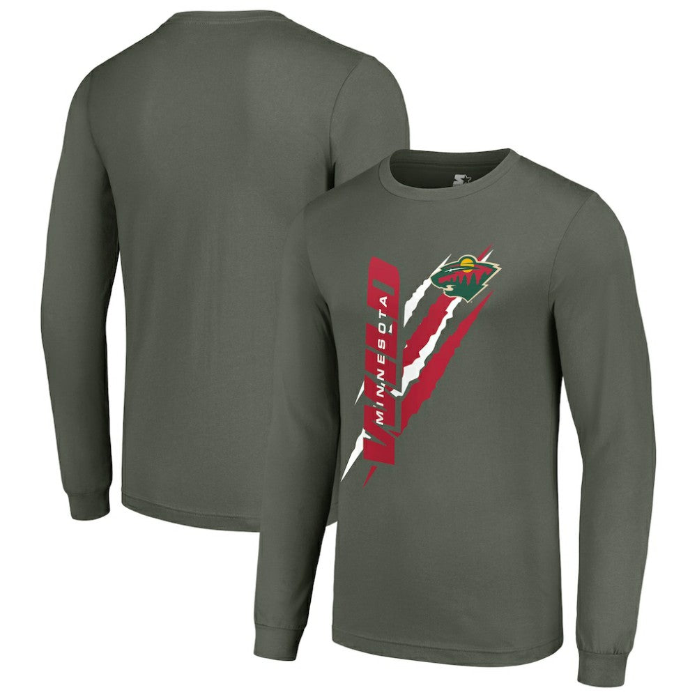 Minnesota Wild Starter Color Scratch Long-Sleeve T-Shirt Outlet