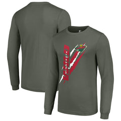 Minnesota Wild Starter Color Scratch Long-Sleeve T-Shirt Outlet