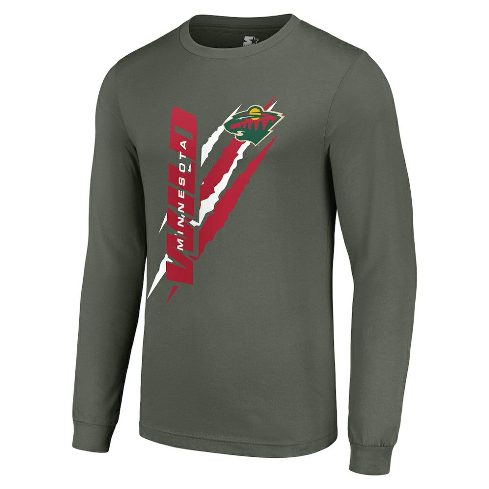 Minnesota Wild Starter Color Scratch Long-Sleeve T-Shirt Outlet
