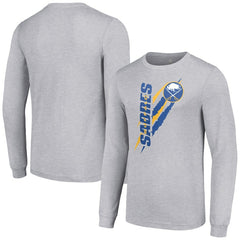 Buffalo Sabres Starter Color Scratch Long-Sleeve T-Shirt On Sale