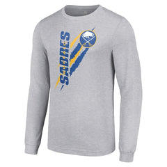Buffalo Sabres Starter Color Scratch Long-Sleeve T-Shirt On Sale