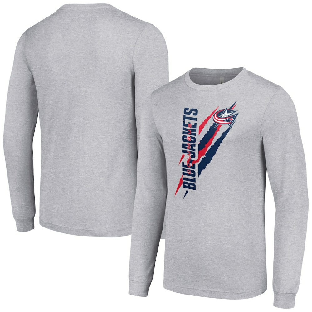 Columbus Blue Jackets Starter Color Scratch Long-Sleeve T-Shirt For Sale