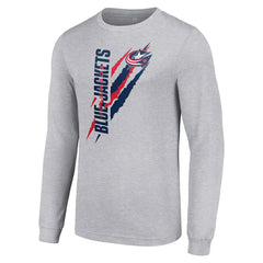Columbus Blue Jackets Starter Color Scratch Long-Sleeve T-Shirt For Sale