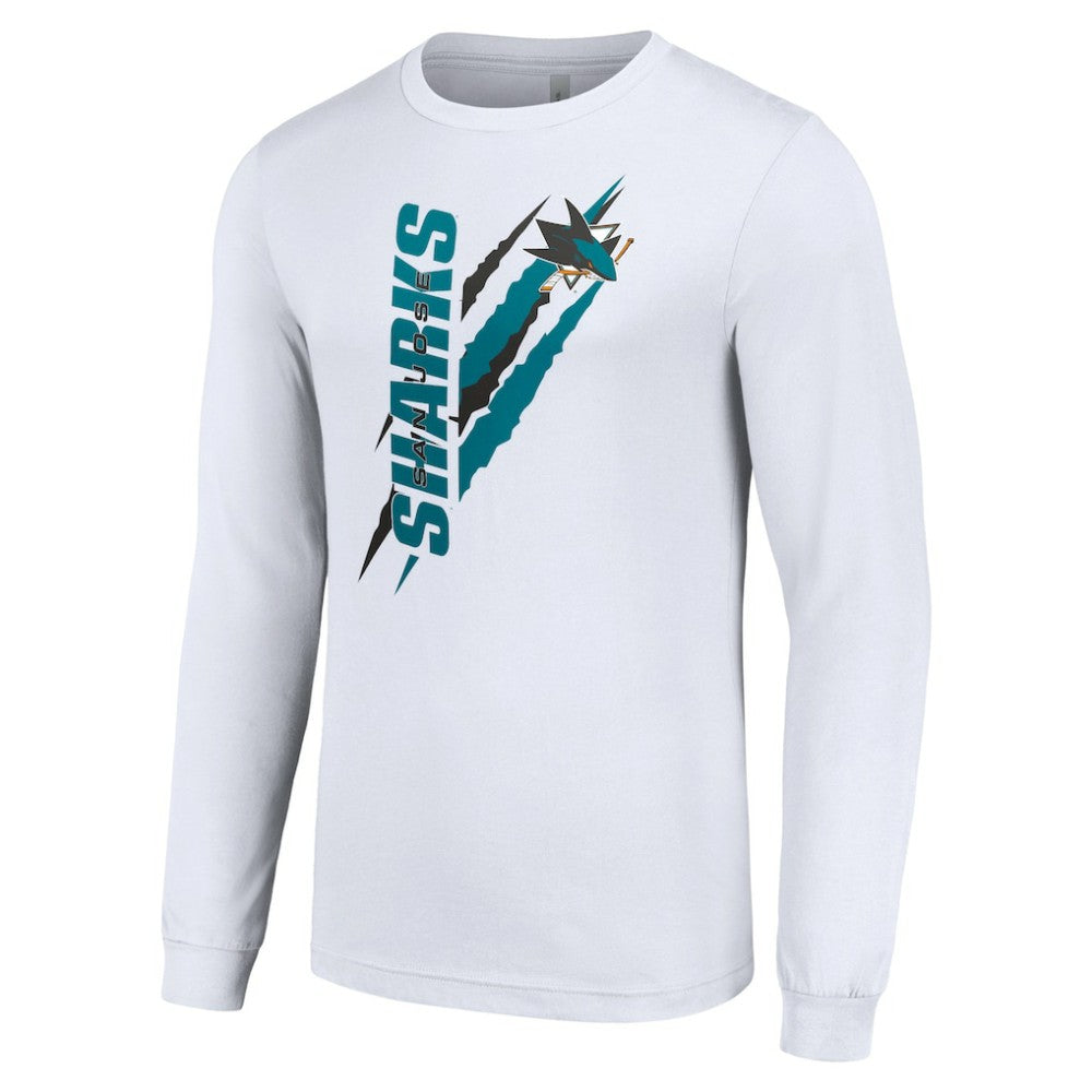 San Jose Sharks Starter Color Scratch Long-Sleeve T-Shirt Discount