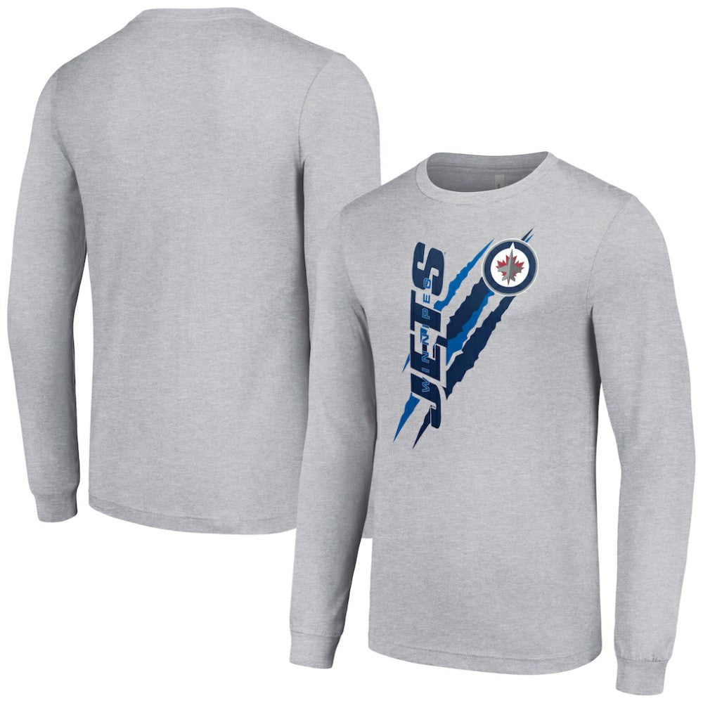 Winnipeg Jets Starter Color Scratch Long-Sleeve T-Shirt Sale