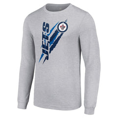 Winnipeg Jets Starter Color Scratch Long-Sleeve T-Shirt Sale
