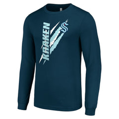 Seattle Kraken Starter Color Scratch Long-Sleeve T-Shirt Online