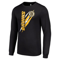 Boston Bruins Starter Color Scratch Long-Sleeve T-Shirt Discount