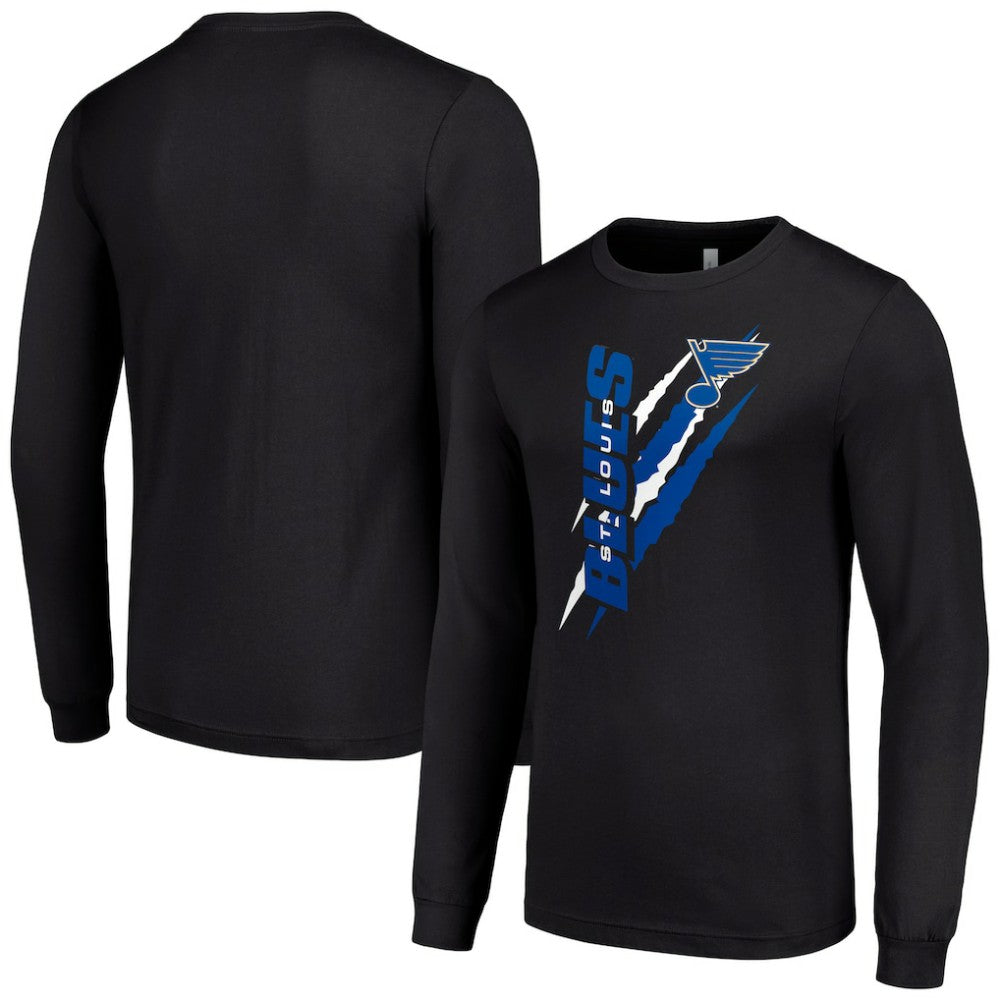 St. Louis Blues Starter Color Scratch Long-Sleeve T-Shirt For Sale