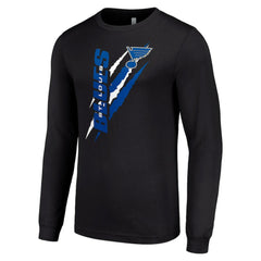 St. Louis Blues Starter Color Scratch Long-Sleeve T-Shirt For Sale