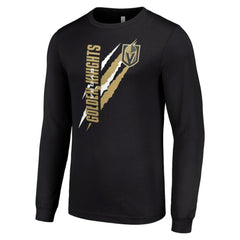 Vegas Golden Knights Starter Color Scratch Long-Sleeve T-Shirt For Sale
