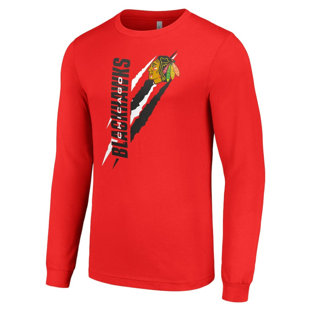 Chicago Blackhawks Starter Color Scratch Long-Sleeve T-Shirt Online