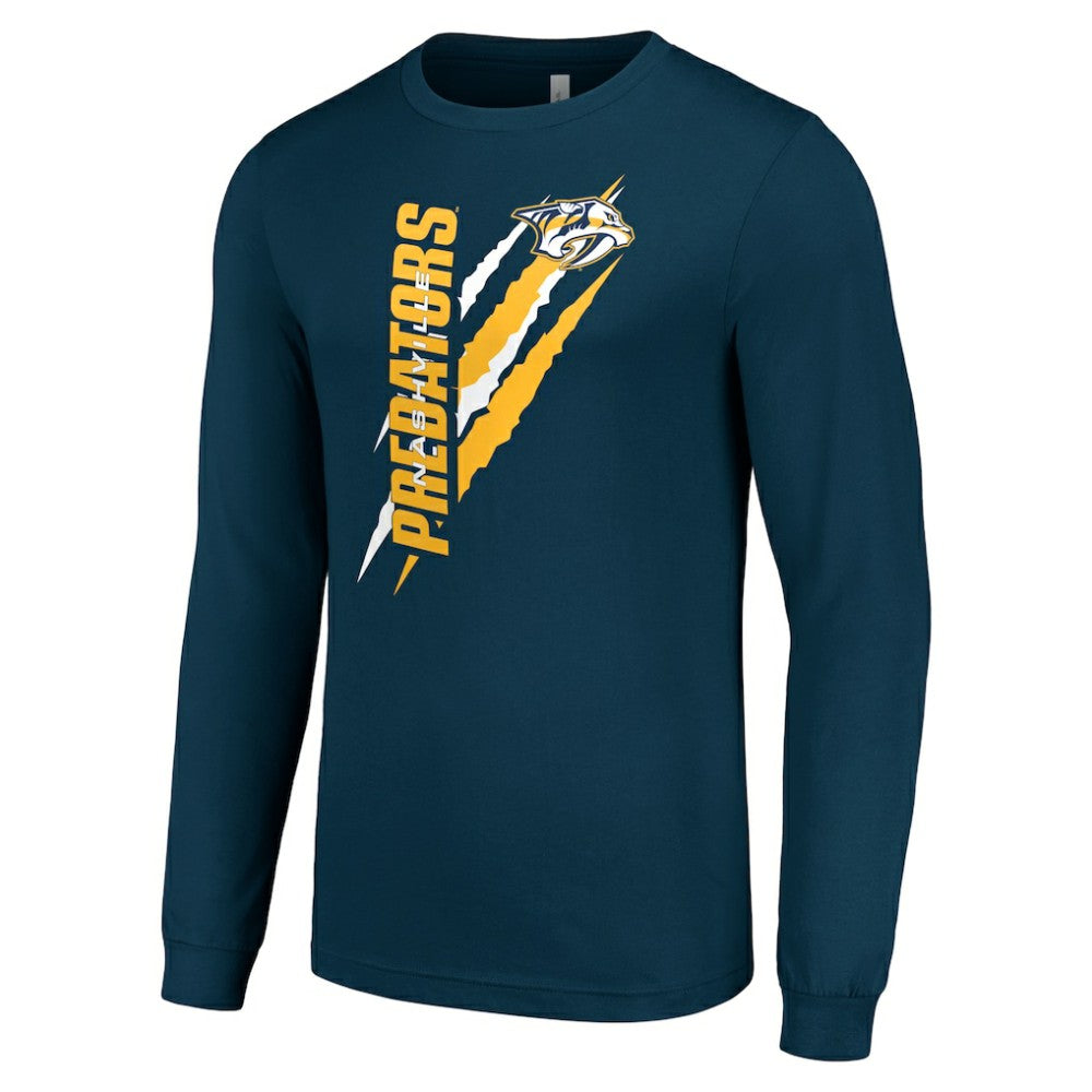 Nashville Predators Starter Color Scratch Long-Sleeve T-Shirt Outlet