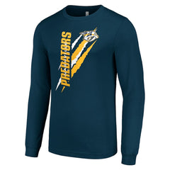 Nashville Predators Starter Color Scratch Long-Sleeve T-Shirt Outlet