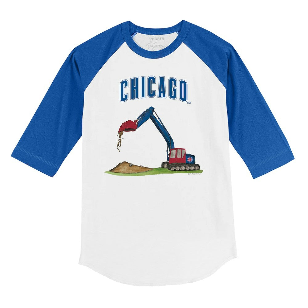 Chicago Cubs Tiny Turnip Youth Excavator 3/4-Sleeve Raglan T-Shirt | MLB Outlet