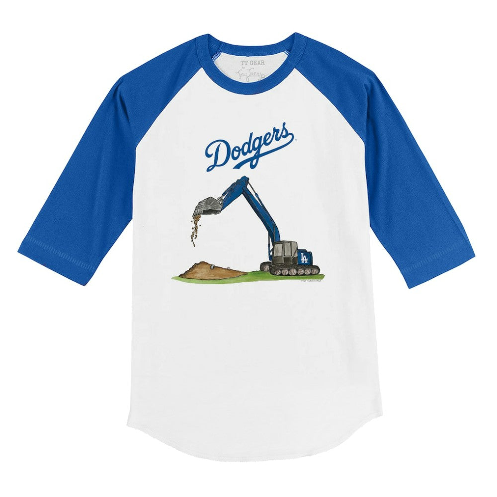 Los Angeles Dodgers Tiny Turnip Youth Excavator 3/4-Sleeve Raglan T-Shirt | MLB US