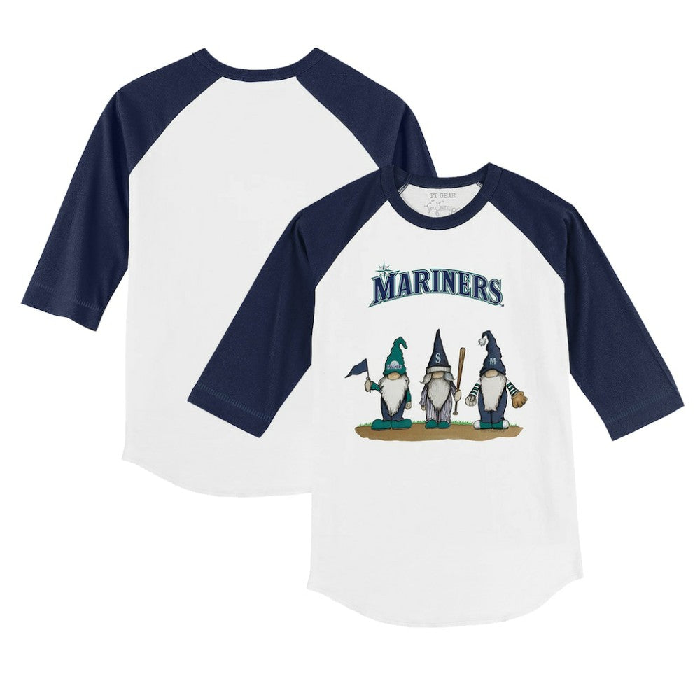 Seattle Mariners Tiny Turnip Youth Gnomes 3/4-Sleeve Raglan T-Shirt | MLB Outlet