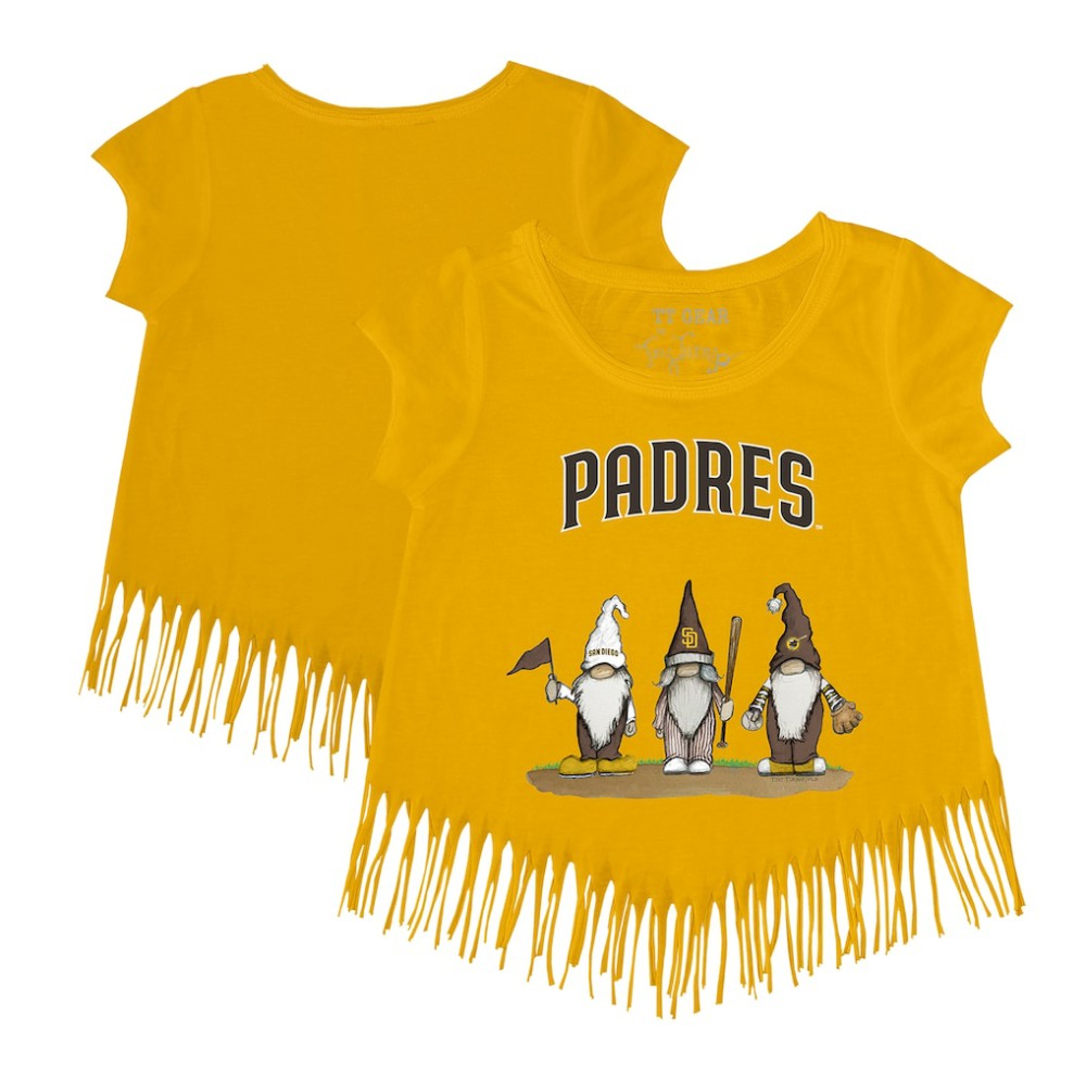 San Diego Padres Tiny Turnip Girls Youth Gnomes Fringe T-Shirt | MLB Discount