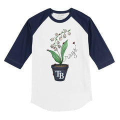 Tampa Bay Rays Tiny Turnip Youth Lilies & Ladybugs 3/4-Sleeve Raglan T-Shirt | MLB Shop