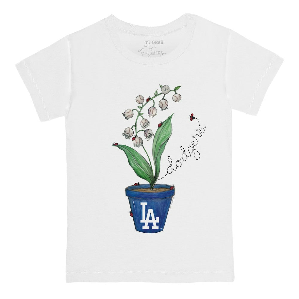 Los Angeles Dodgers Tiny Turnip Youth Lilies & Ladybugs T-Shirt | MLB For sale