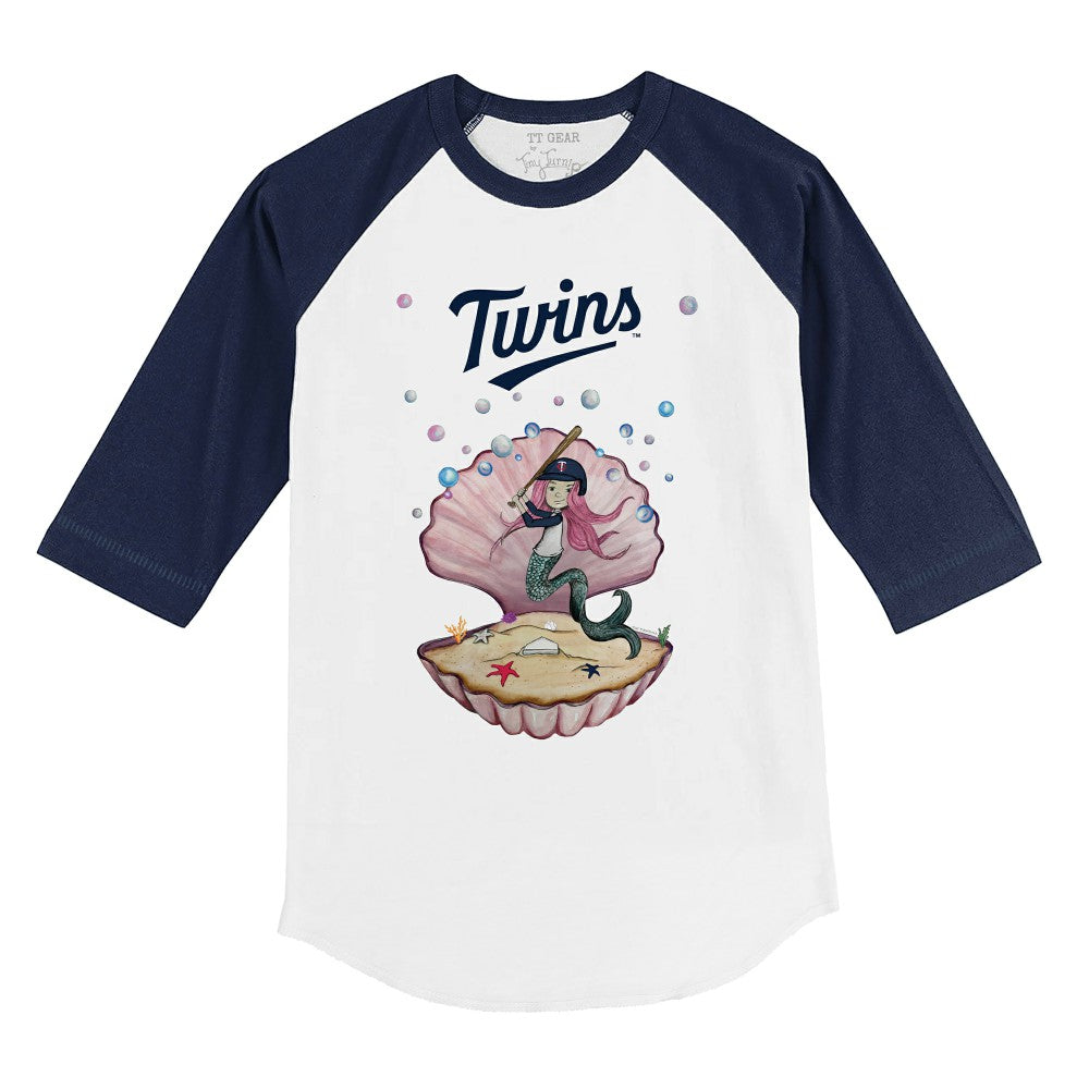 Minnesota Twins Tiny Turnip Youth Mermaid 3/4-Sleeve Raglan T-Shirt | MLB Discount