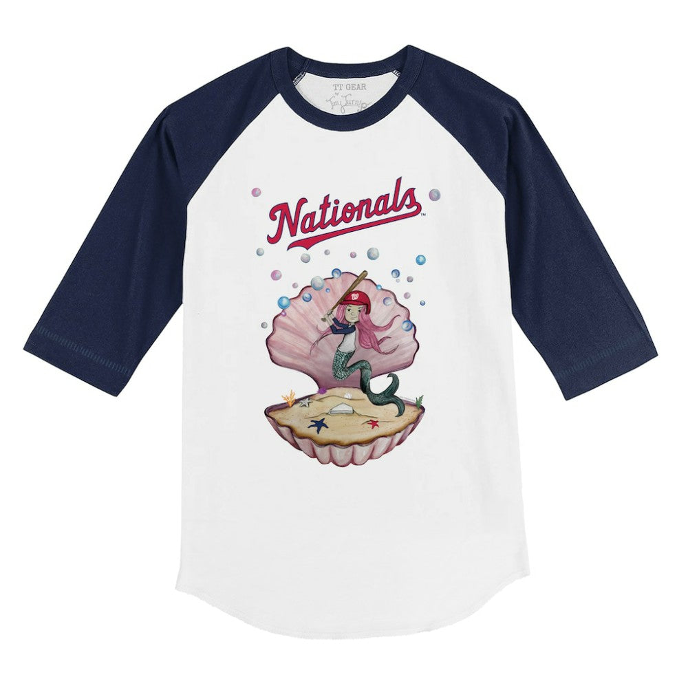 Washington Nationals Tiny Turnip Youth Mermaid 3/4-Sleeve Raglan T-Shirt | MLB For sale