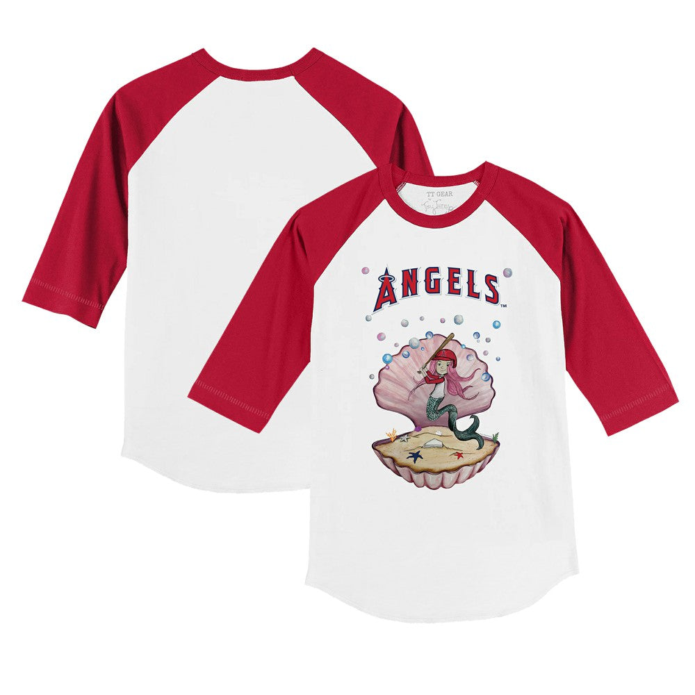 Los Angeles Angels Tiny Turnip Youth Mermaid 3/4-Sleeve Raglan T-Shirt | MLB Shop