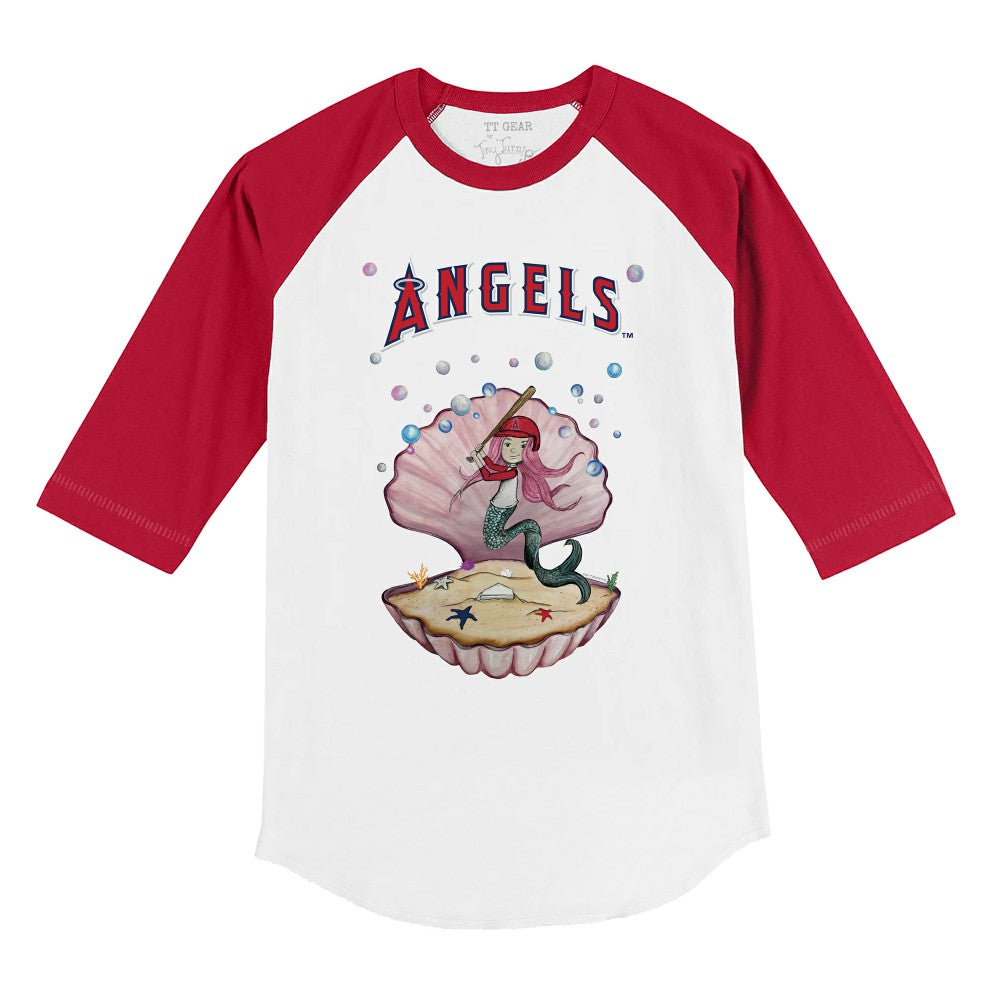 Los Angeles Angels Tiny Turnip Youth Mermaid 3/4-Sleeve Raglan T-Shirt | MLB Shop