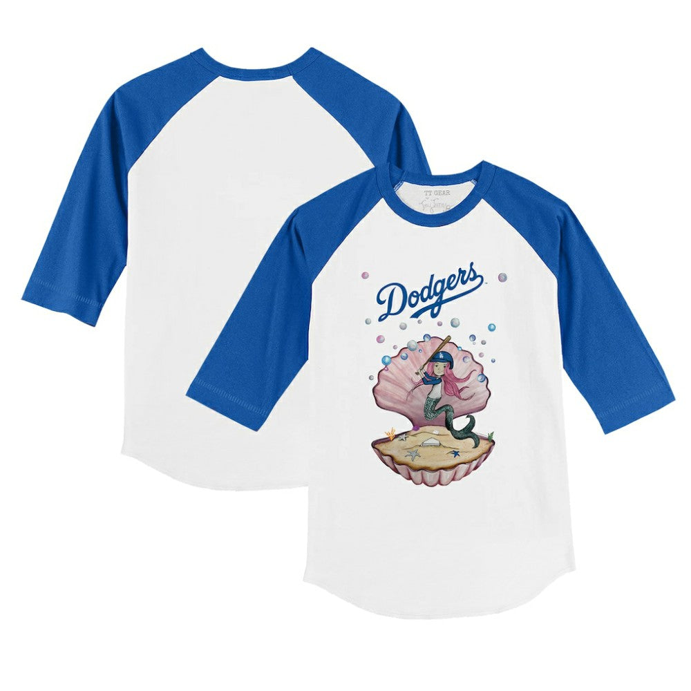 Los Angeles Dodgers Tiny Turnip Youth Mermaid 3/4-Sleeve Raglan T-Shirt | MLB Outlet