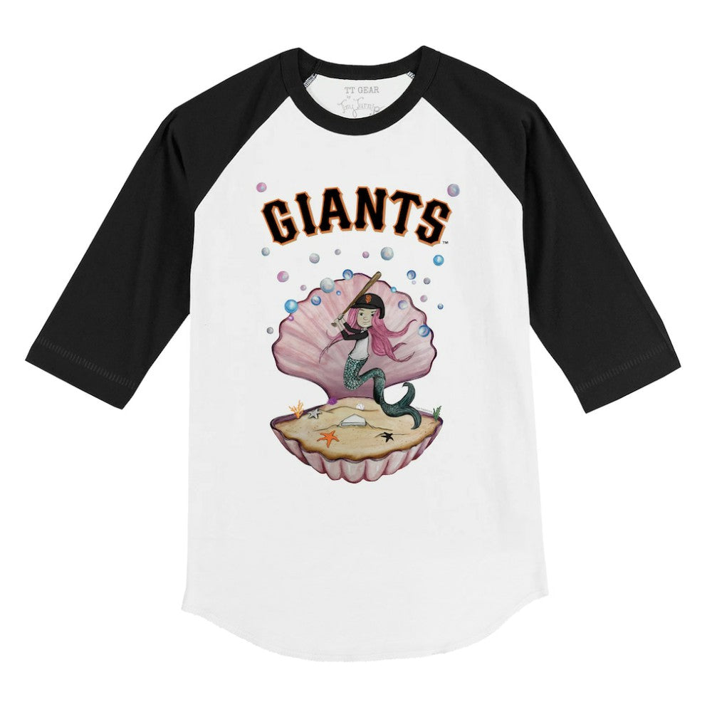 San Francisco Giants Tiny Turnip Youth Mermaid 3/4-Sleeve Raglan T-Shirt | MLB New
