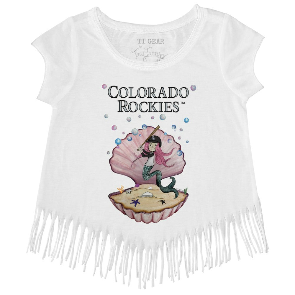 Colorado Rockies Tiny Turnip Girls Youth Mermaid Fringe T-Shirt | MLB Discount