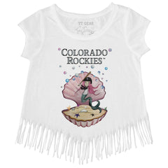 Colorado Rockies Tiny Turnip Girls Youth Mermaid Fringe T-Shirt | MLB Discount