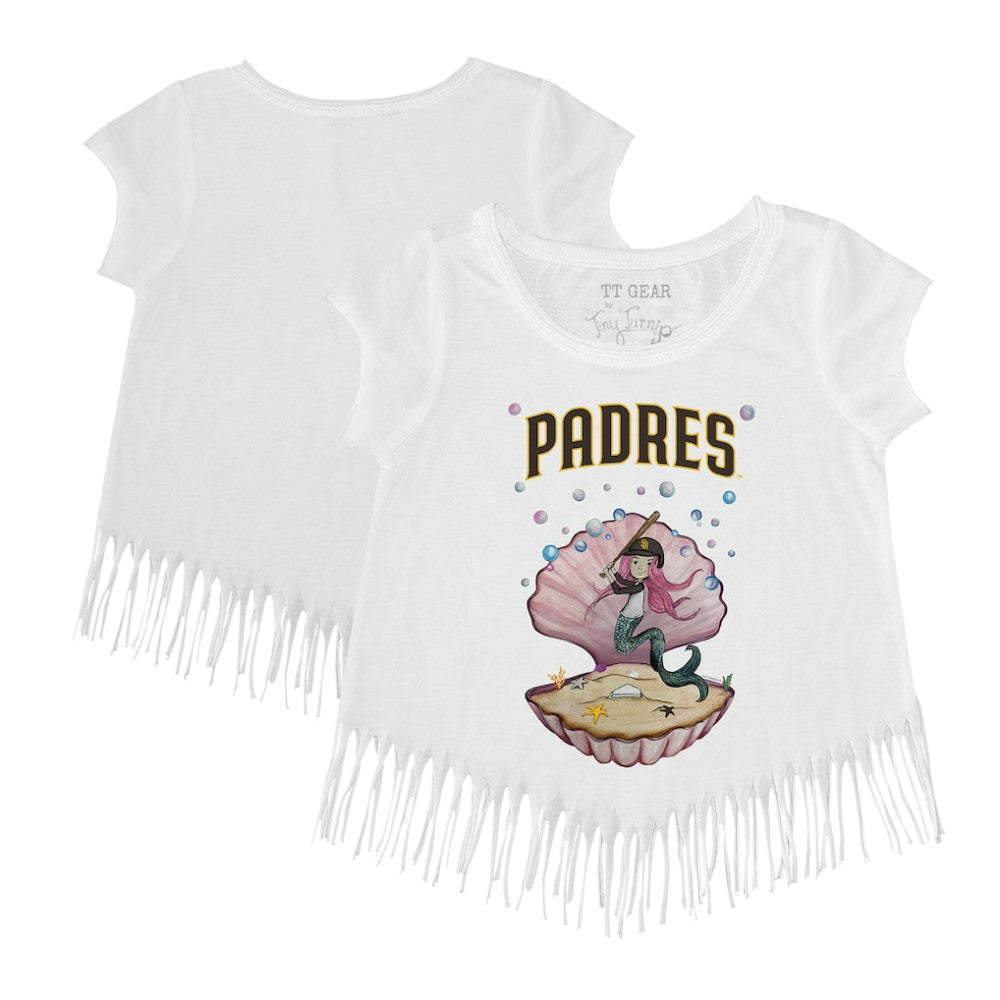 San Diego Padres Tiny Turnip Girls Youth Mermaid Fringe T-Shirt | MLB Online