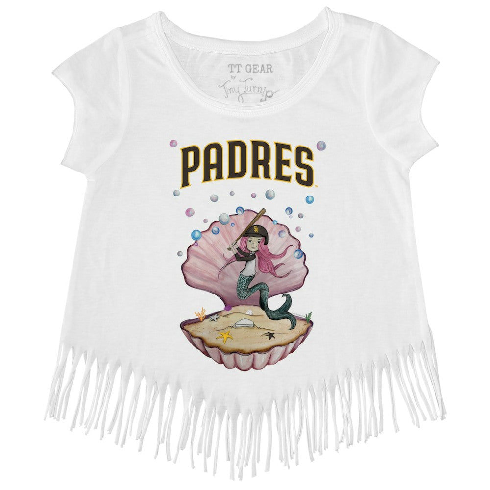 San Diego Padres Tiny Turnip Girls Youth Mermaid Fringe T-Shirt | MLB Online