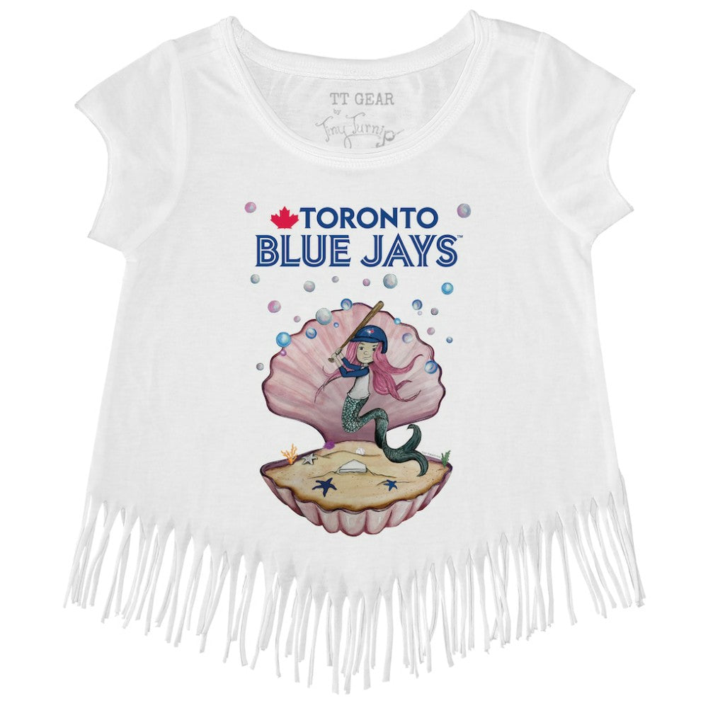 Toronto Blue Jays Tiny Turnip Girls Youth Mermaid Fringe T-Shirt | MLB For sale