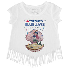 Toronto Blue Jays Tiny Turnip Girls Youth Mermaid Fringe T-Shirt | MLB For sale