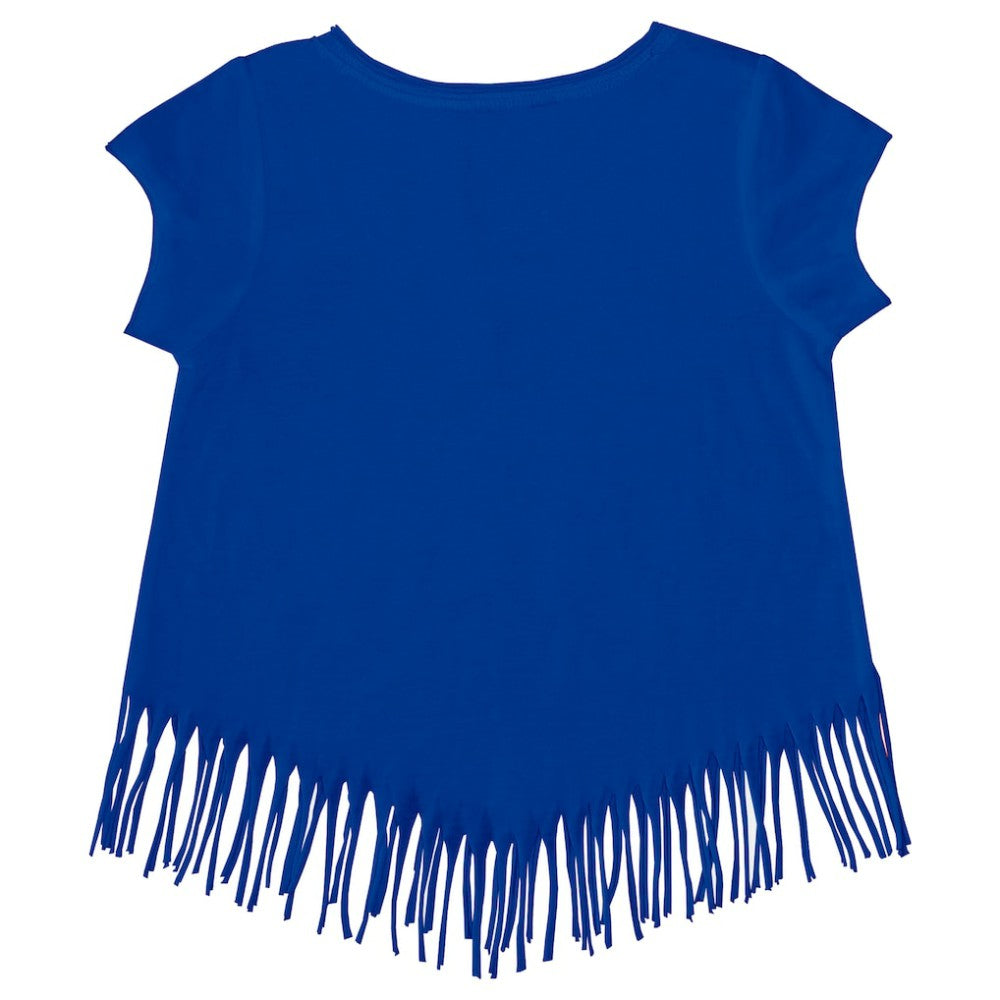 Los Angeles Dodgers Tiny Turnip Girls Youth Mermaid Fringe T-Shirt | MLB New