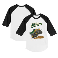 Athletics Tiny Turnip Youth Monster Truck 3/4-Sleeve Raglan T-Shirt | MLB Online