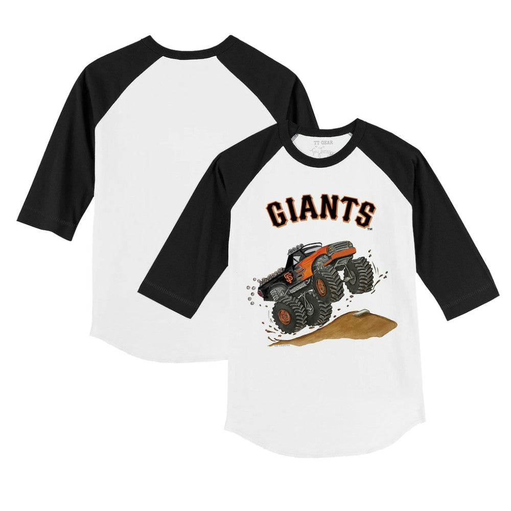 San Francisco Giants Tiny Turnip Youth Monster Truck 3/4-Sleeve Raglan T-Shirt | MLB Online