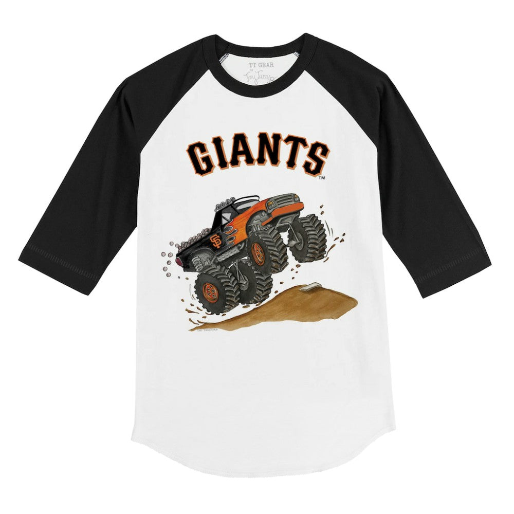 San Francisco Giants Tiny Turnip Youth Monster Truck 3/4-Sleeve Raglan T-Shirt | MLB Online