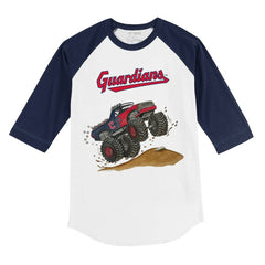 Cleveland Guardians Tiny Turnip Youth Monster Truck 3/4-Sleeve Raglan T-Shirt | MLB Outlet